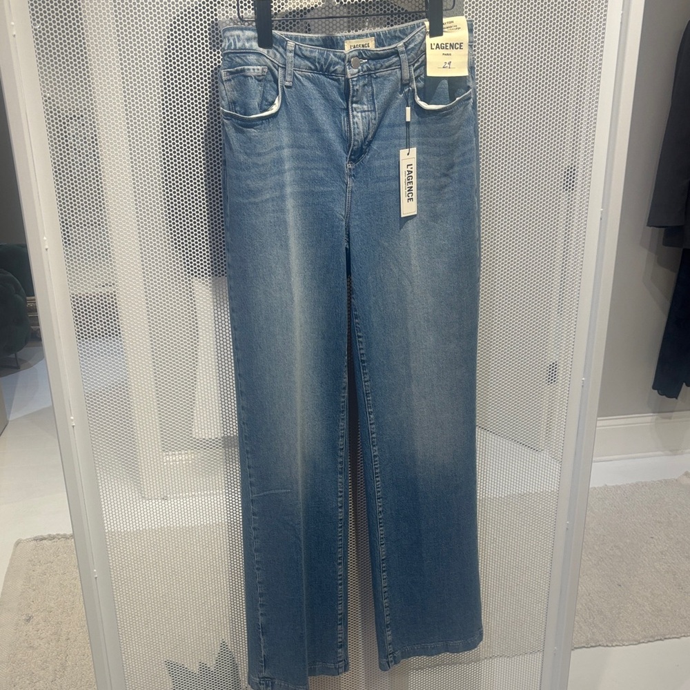 L'AGENCE Clayton Wide Leg Jean in Calabasas